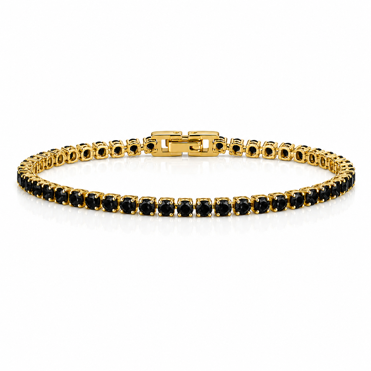 Riley Black Tennis Bracelet