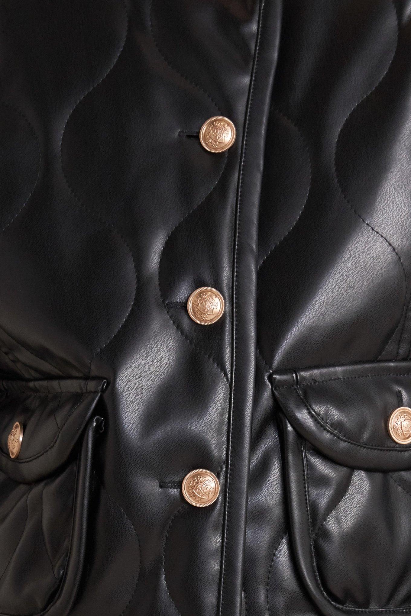 MOTO FAUX LEATHER JACKET