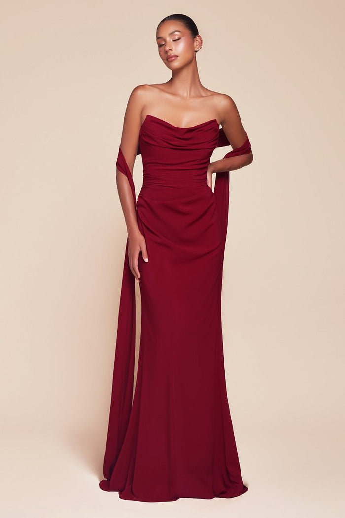 Versatile Tie Chiffon Maxi Dress
