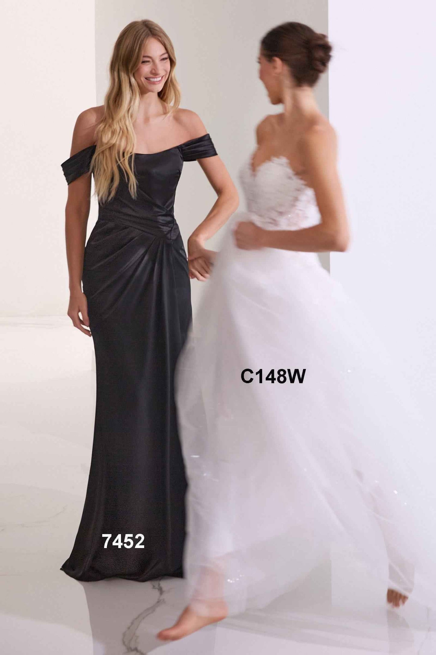 Off The Shoulder Sage Green Satin Gown