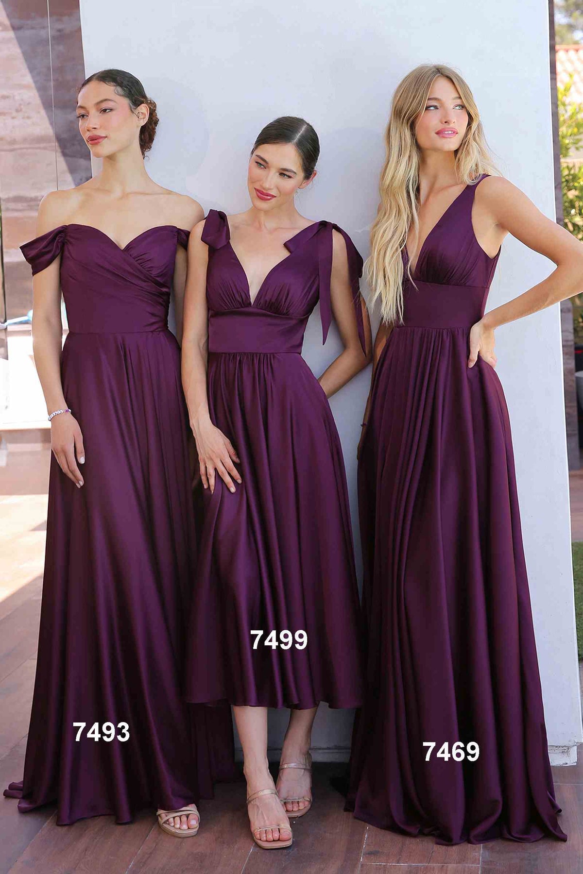 Tea Length Satin A-Line Dress
