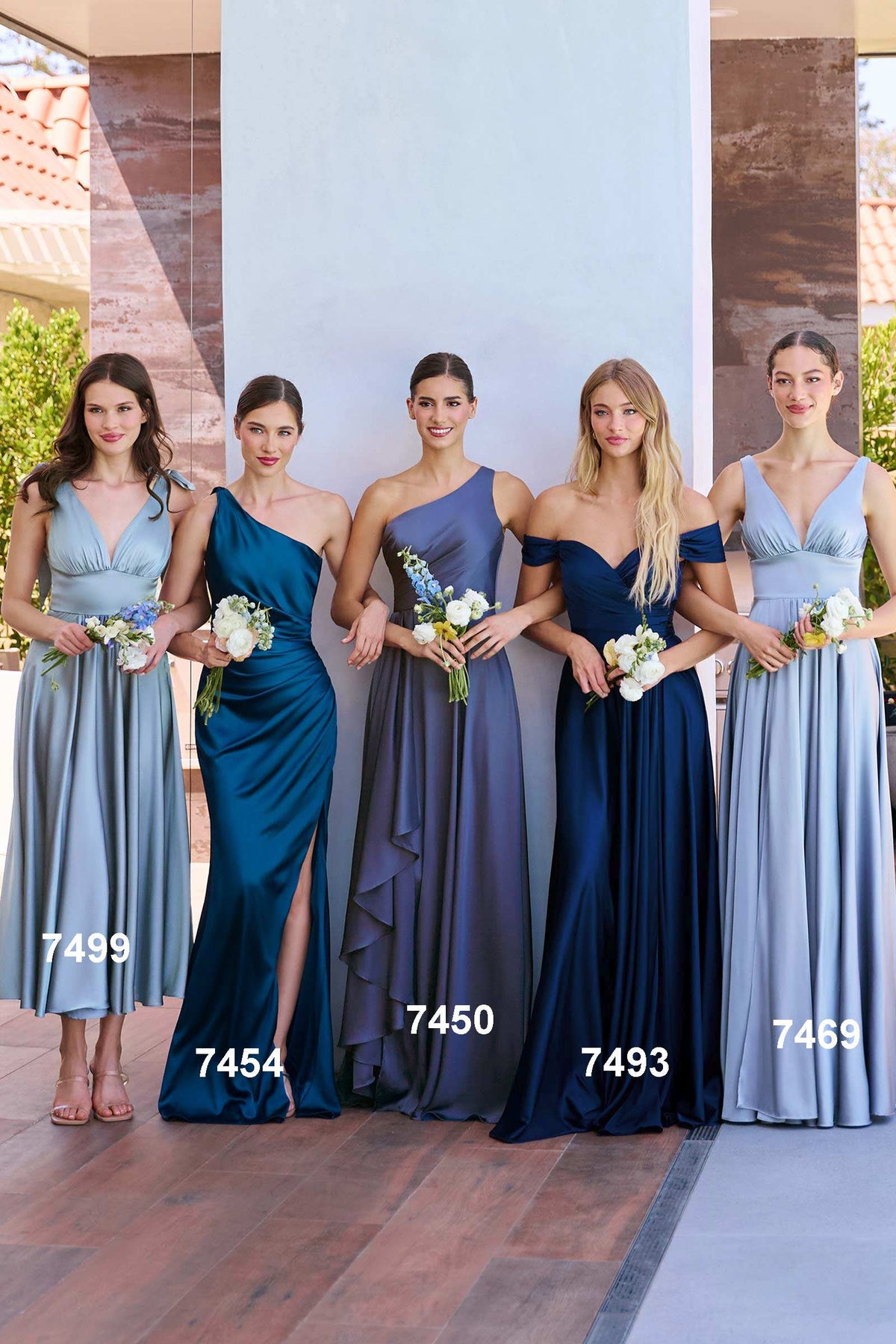 Long A-Line Off the Shoulder Satin Dress