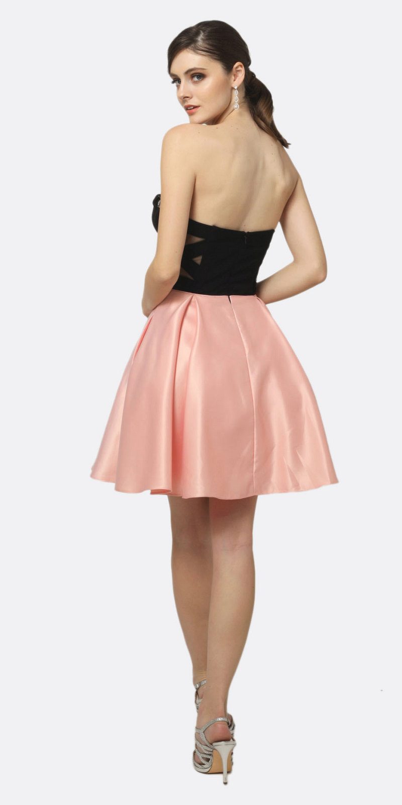 Two-Tone Sweetheart Short A-Line Dress
