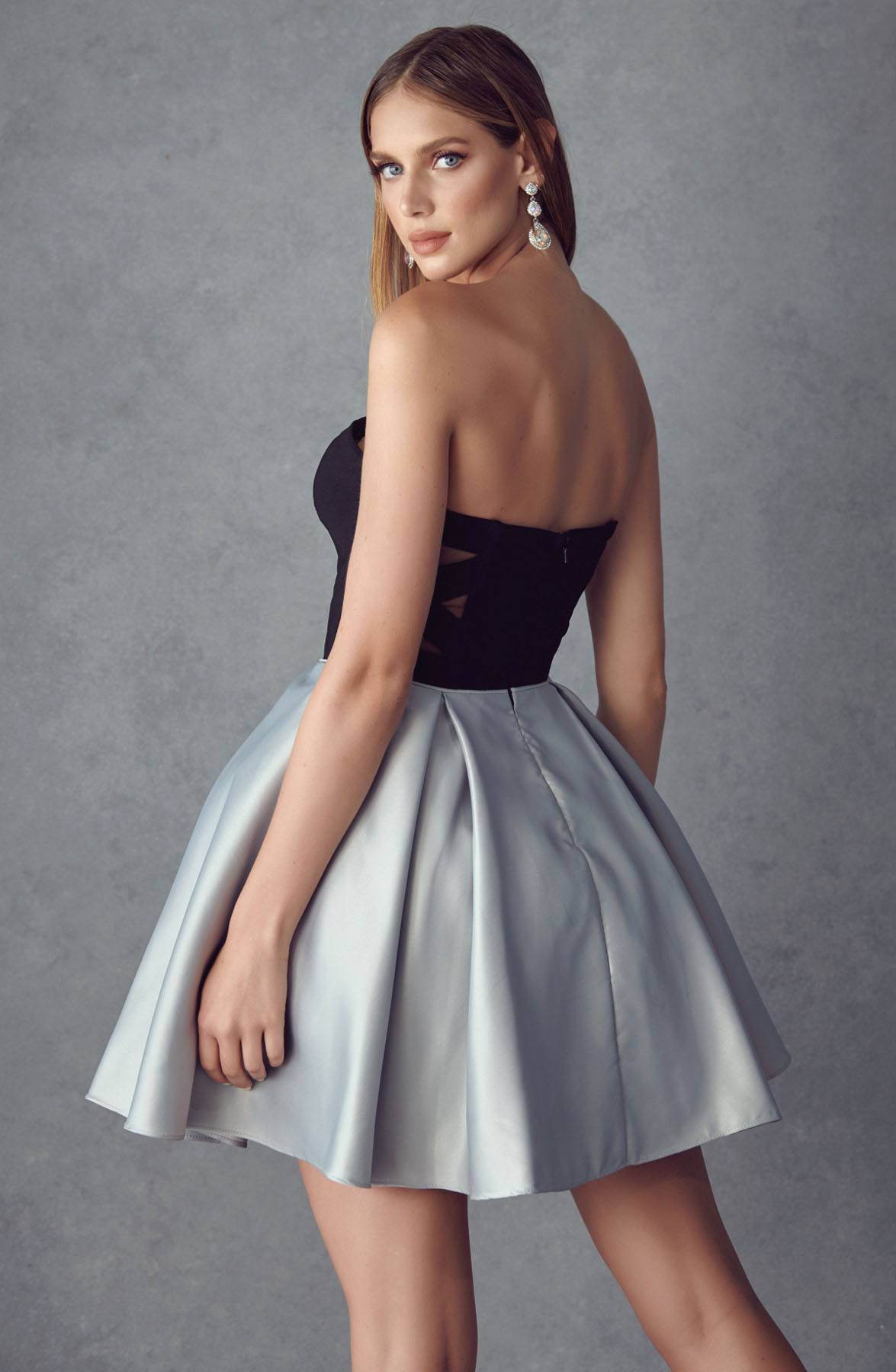 Two-Tone Sweetheart Short A-Line Dress