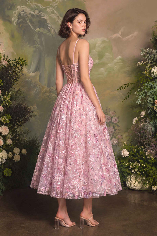 A-Line Tea Length Tea Party Dress