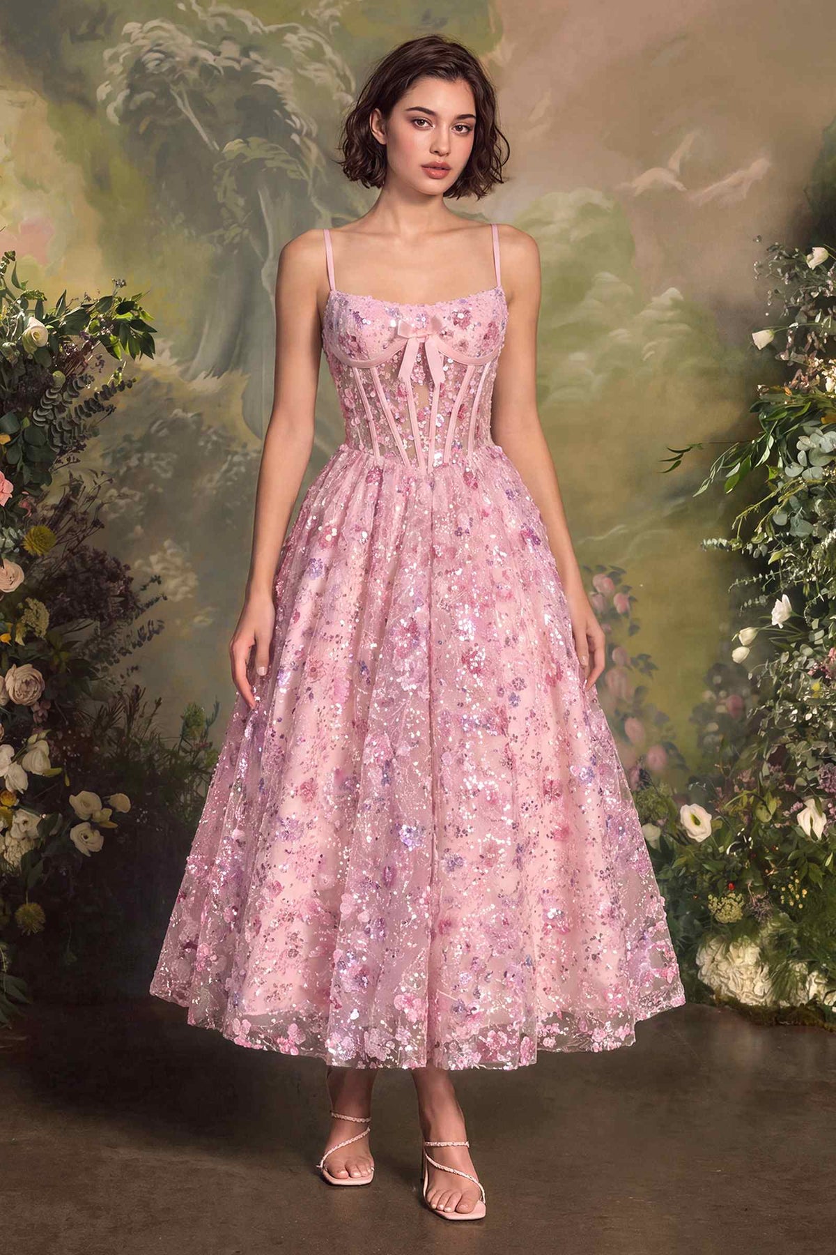A-Line Tea Length Tea Party Dress