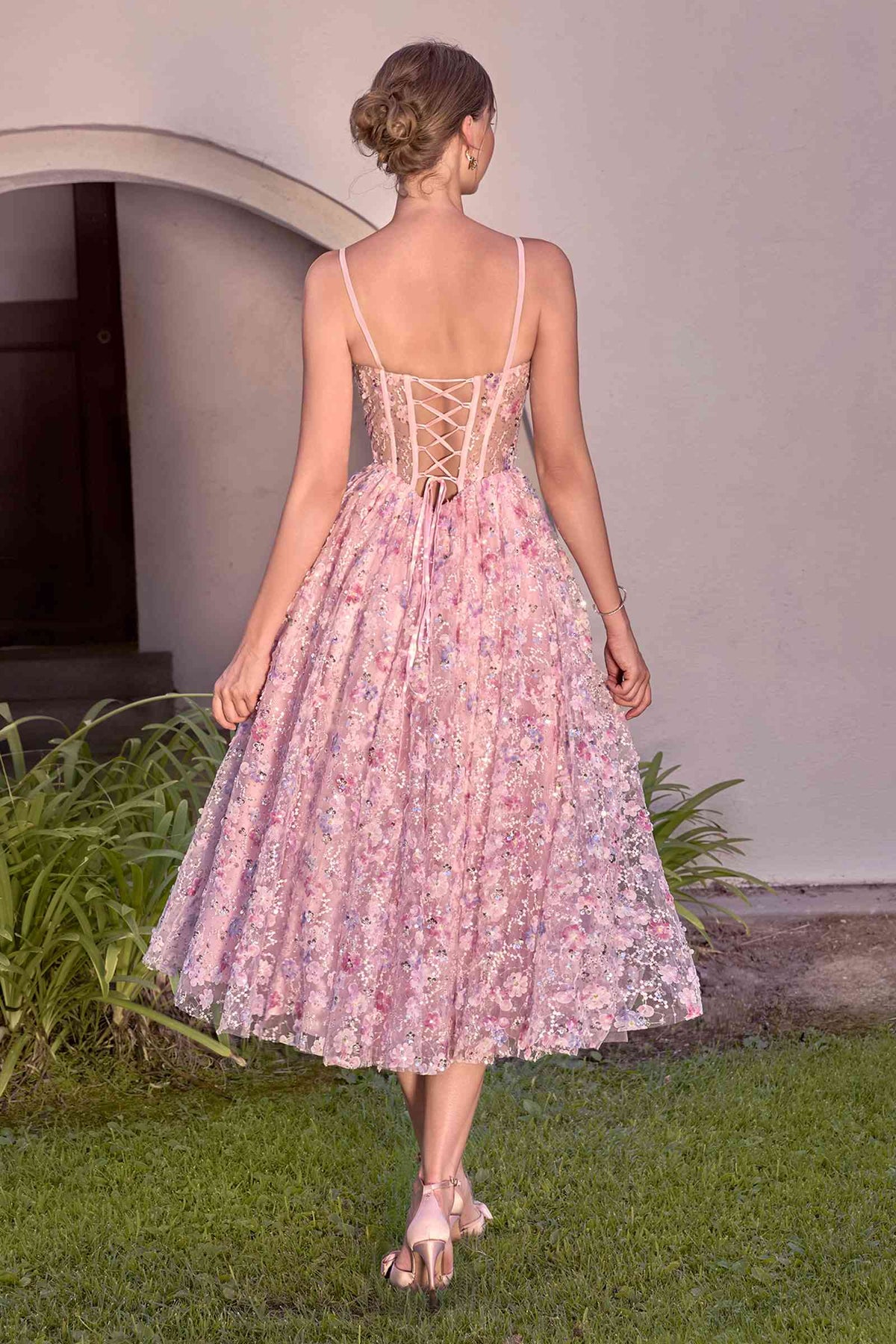 A-Line Tea Length Tea Party Dress