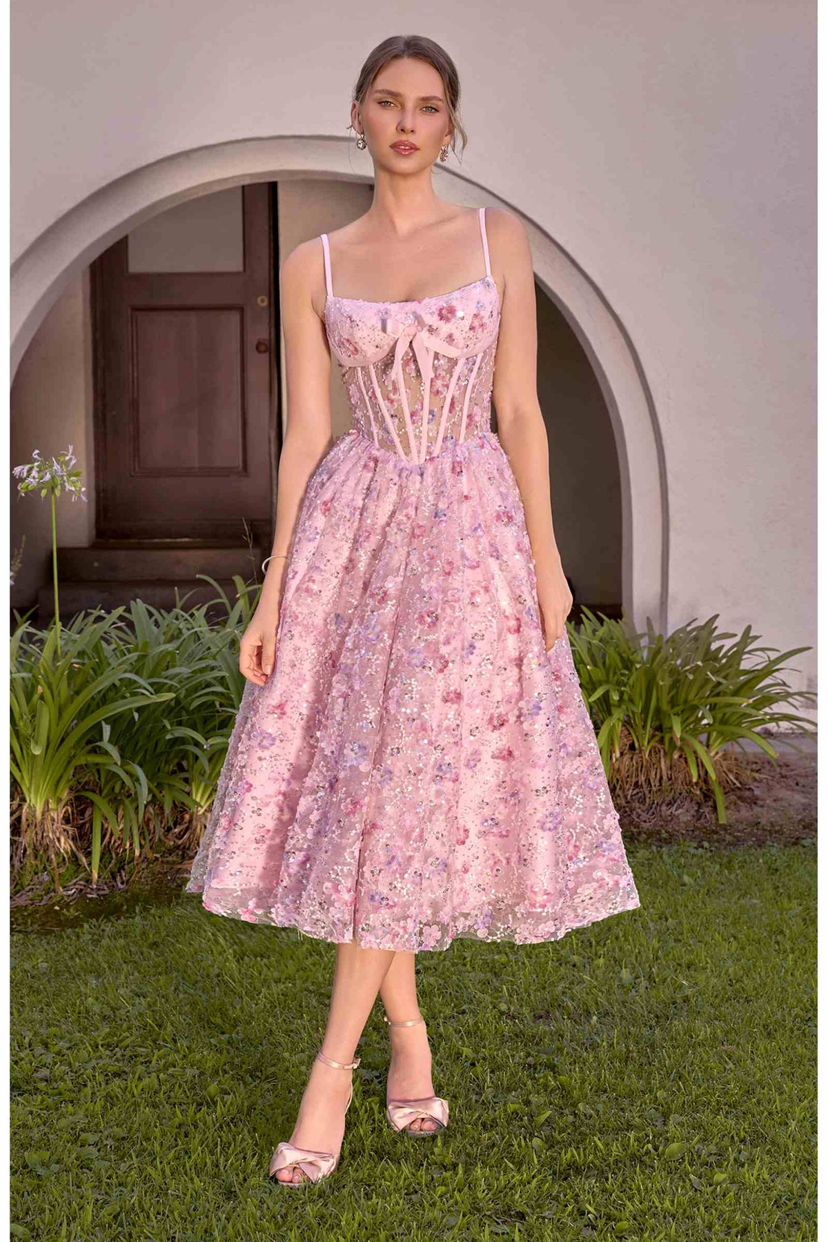 A-Line Tea Length Tea Party Dress