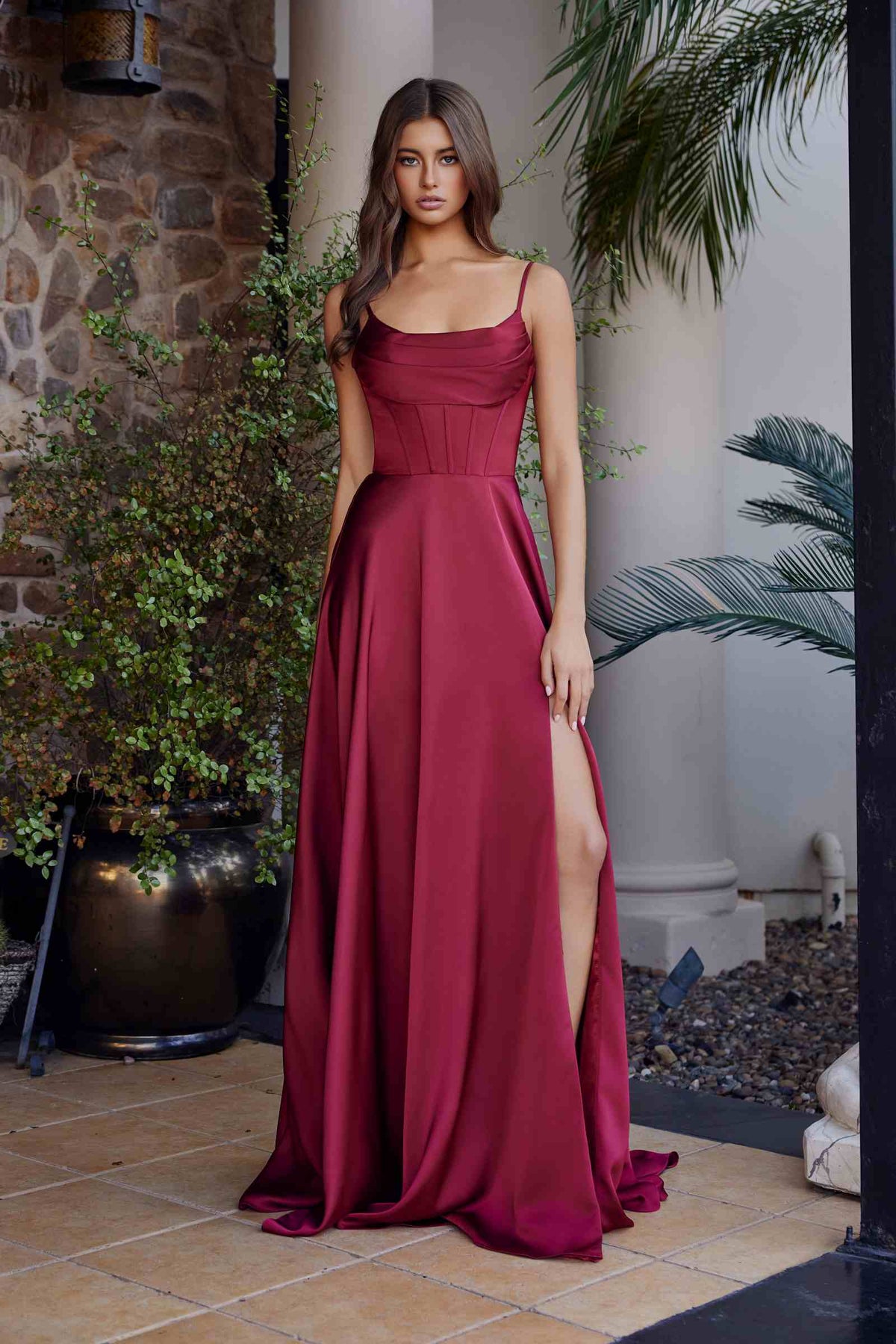 Elegant Stretch Satin A-Line Evening Dress