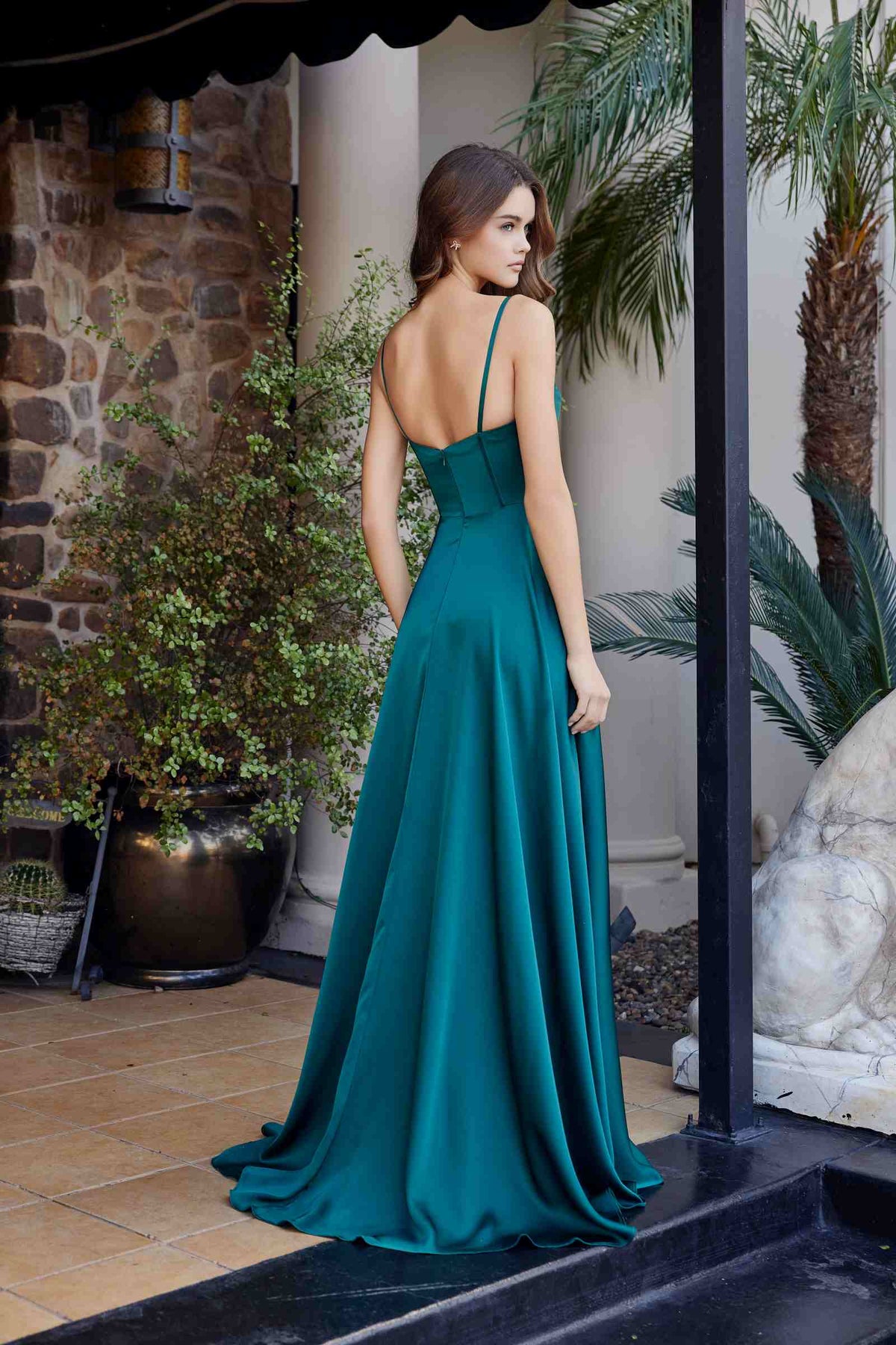 Elegant Stretch Satin A-Line Evening Dress