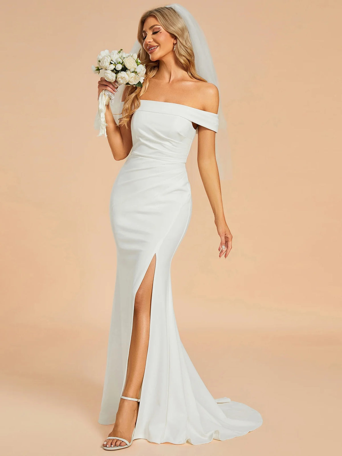 Eternal Romance Off-Shoulder Bridal Gown