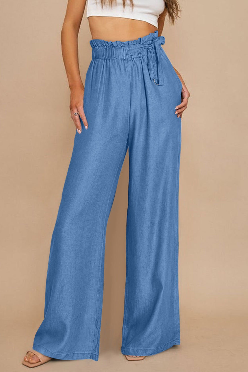 Soft Tencel Wide Leg Jeans