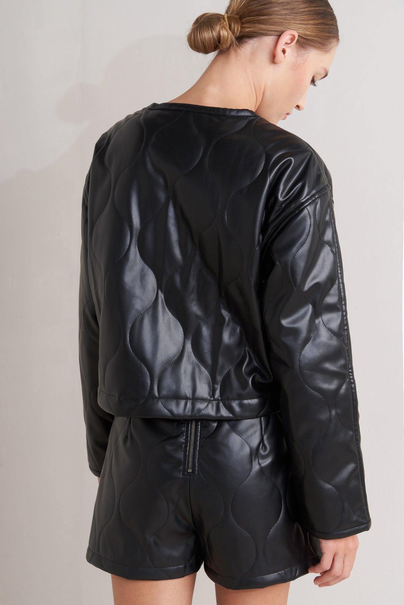 MOTO FAUX LEATHER JACKET