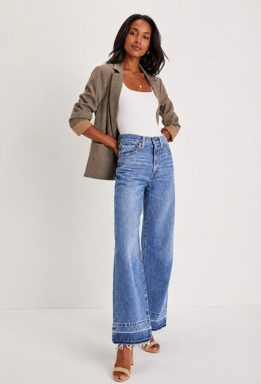 Wide Leg High Waist Jeans