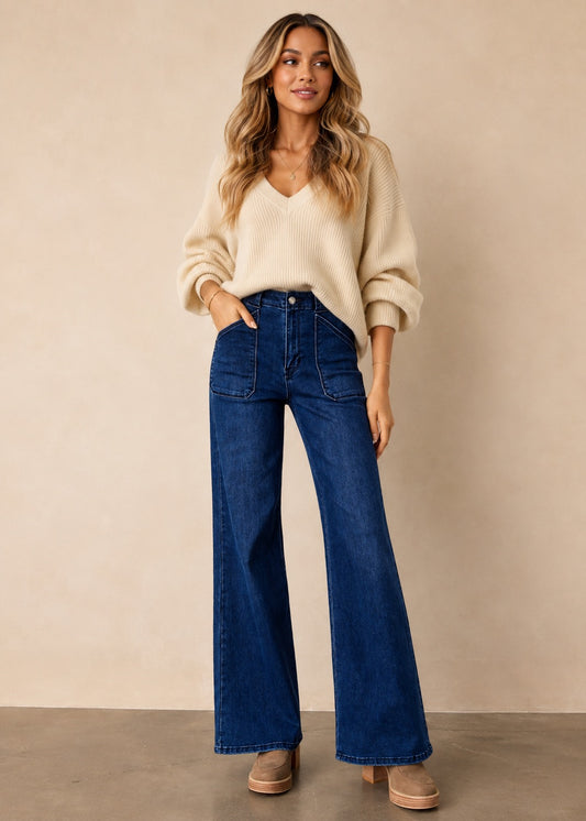 Straight Leg Mid Rise Shift Jeans