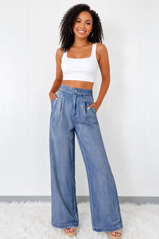 High Waisted Wide Leg Jeans