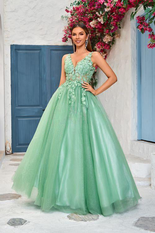 Sweetheart A-Line Dress in Sage, Navy, and Hot Pink