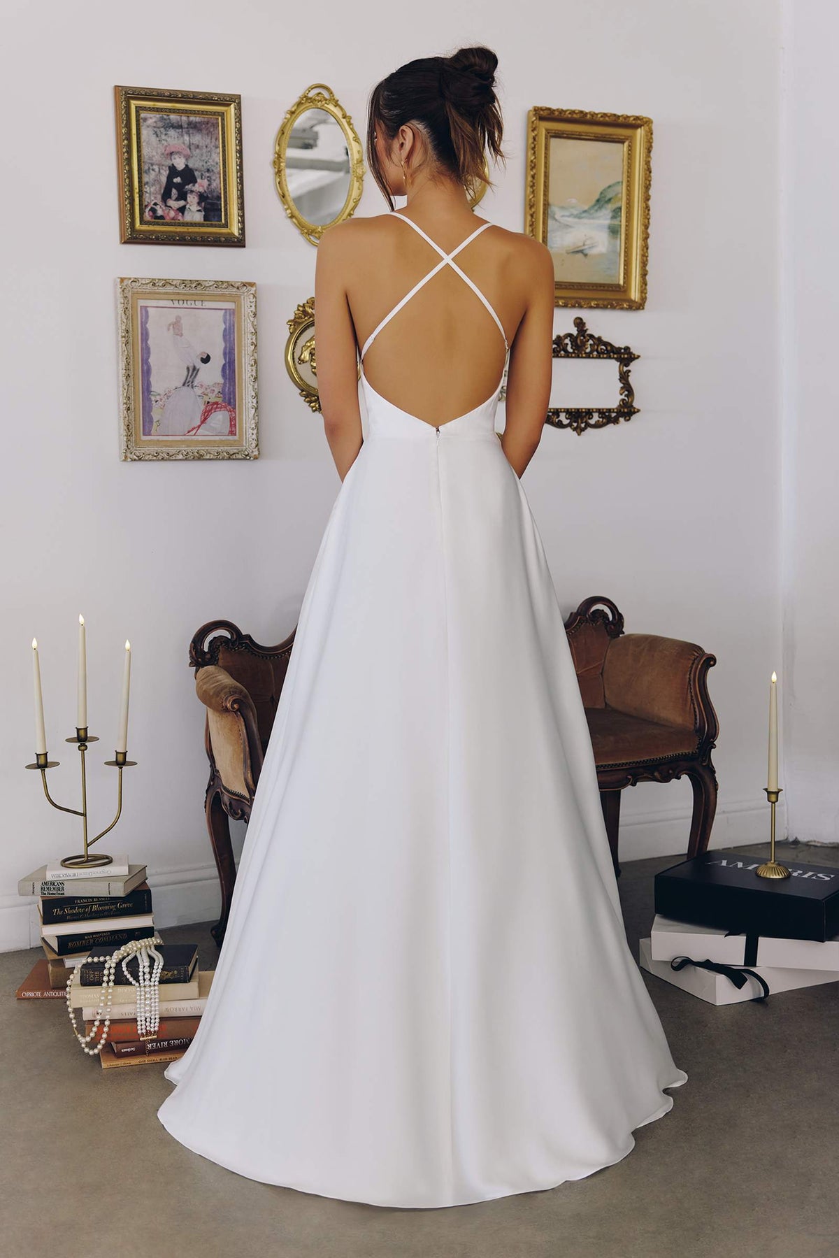 A-Line Spaghetti Strap Wedding Dress