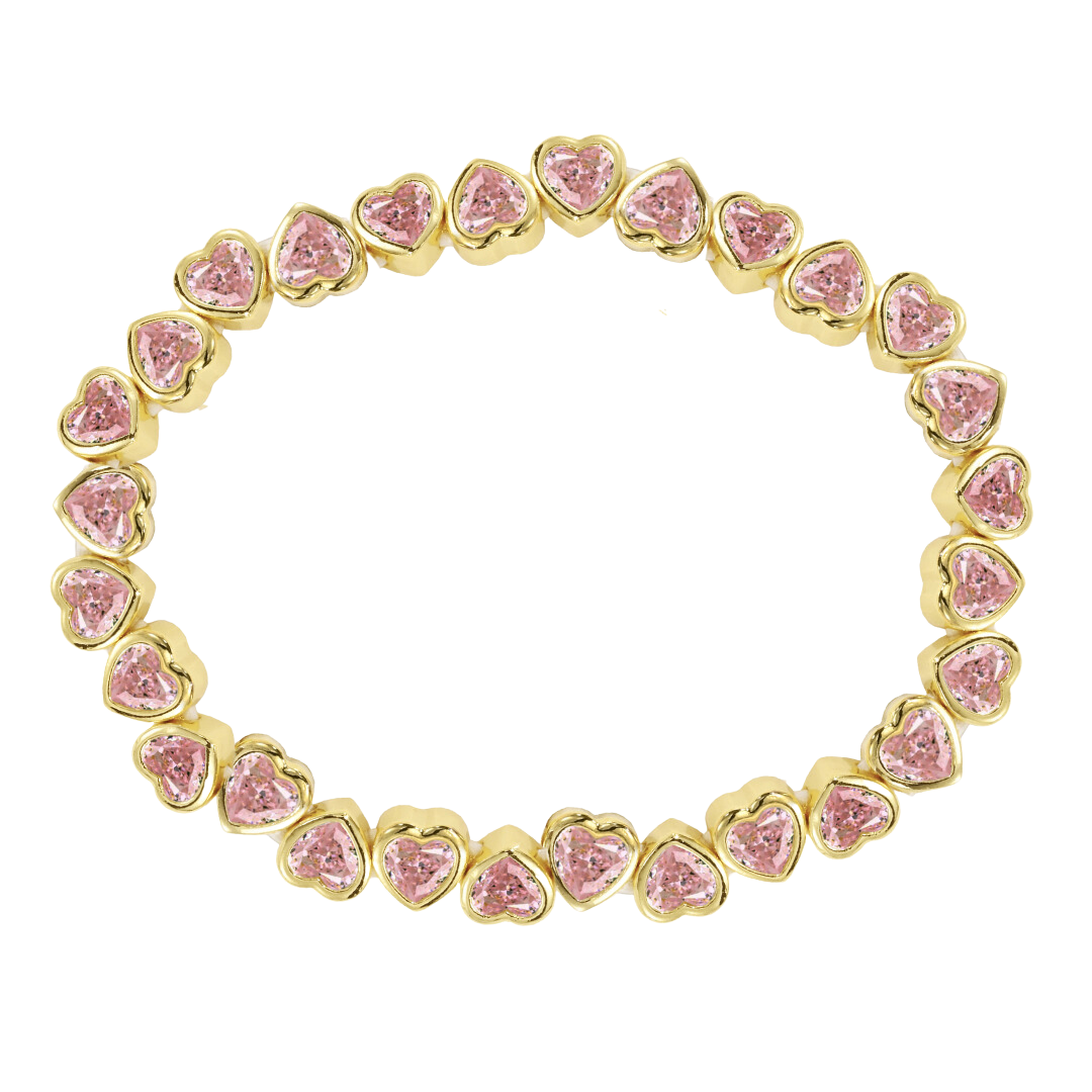 Stretchy Bezel Heart Bracelet