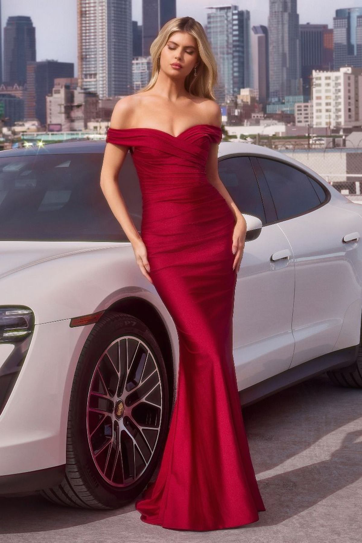 Off The Shoulder Fitted Gown