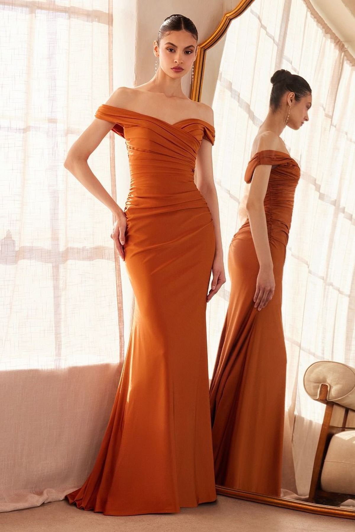 Off The Shoulder Fitted Gown