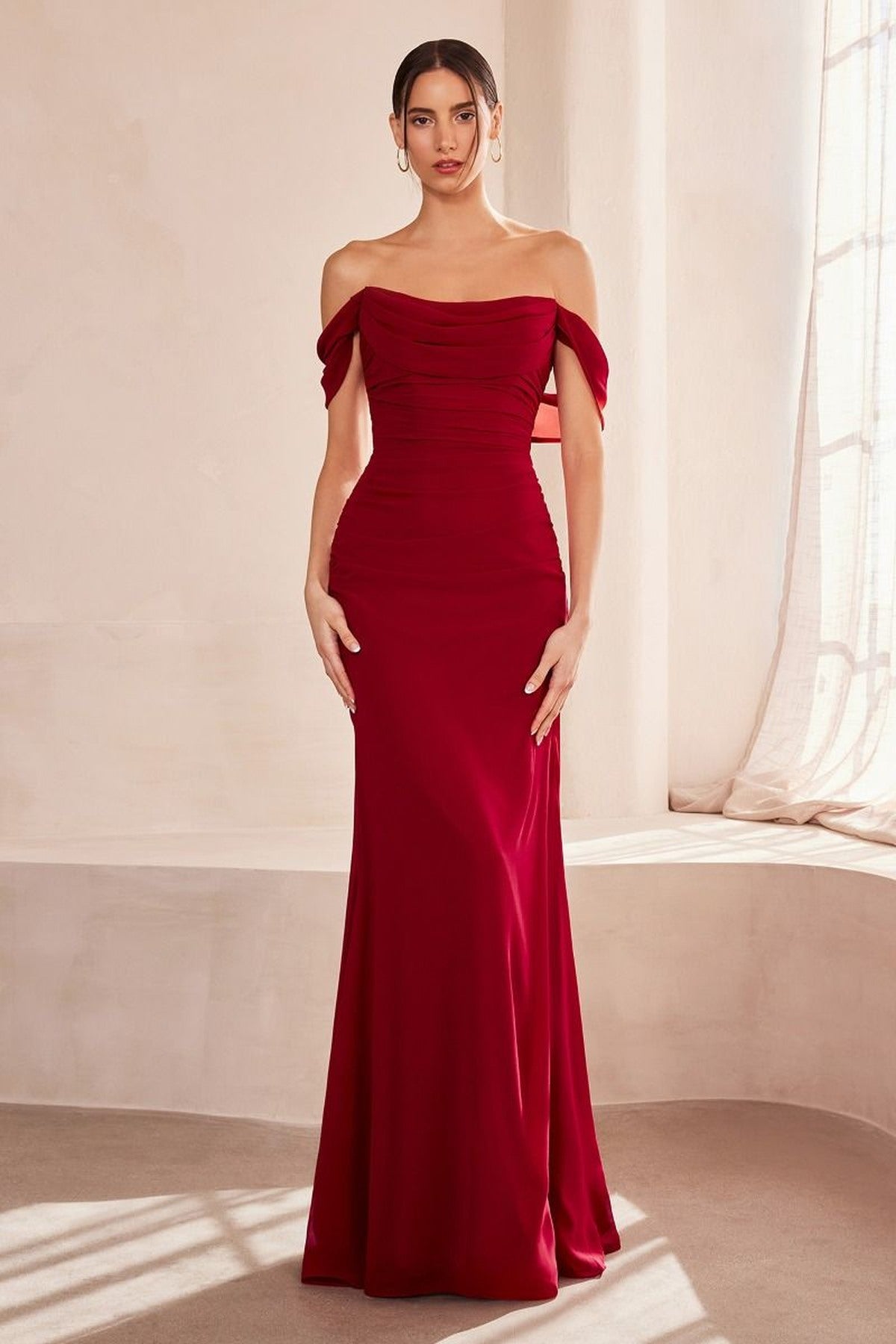 Off Shoulder Fitted Gown