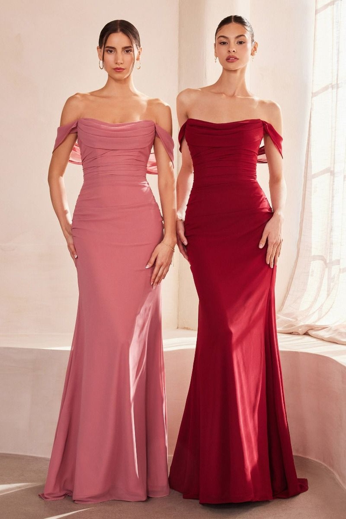 Off Shoulder Fitted Gown