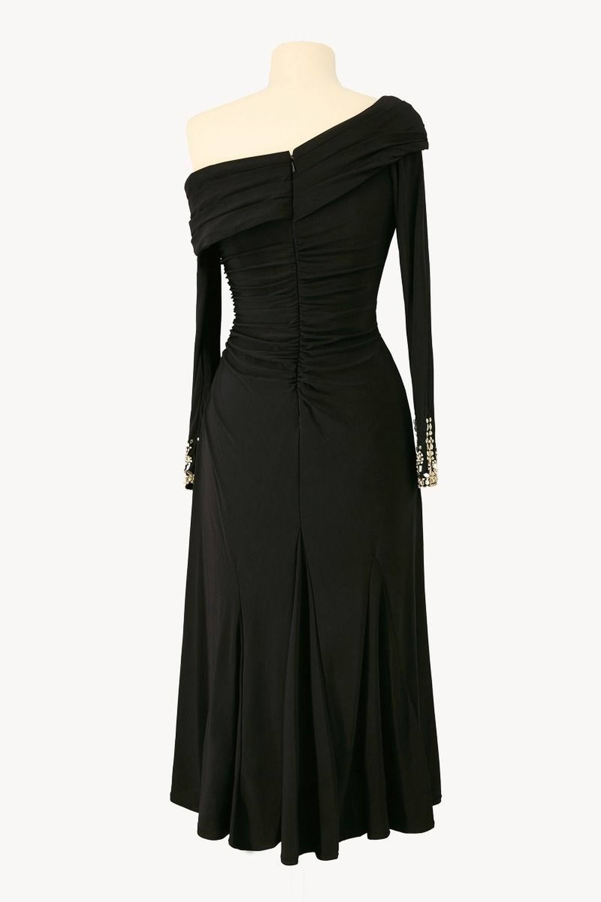 Off Shoulder Long Sleeve Knee Length Dress